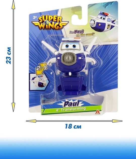 Трансформер Super Wings Пол, высота 11.5 см купить,0