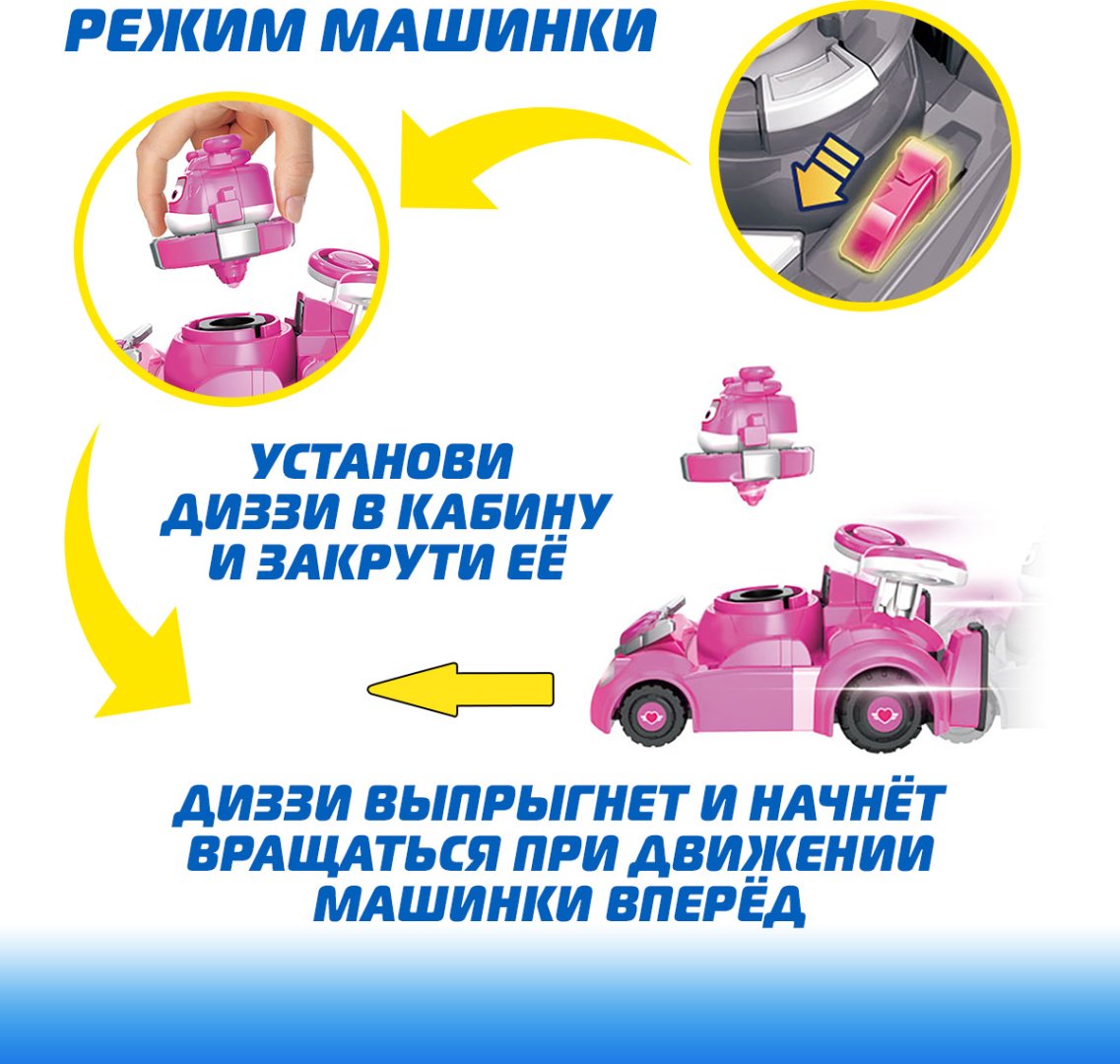 Машина Super Wings Диззи белый, розовый - ForteMarket Машина Super Wings Диззи белый, розовый купить,0