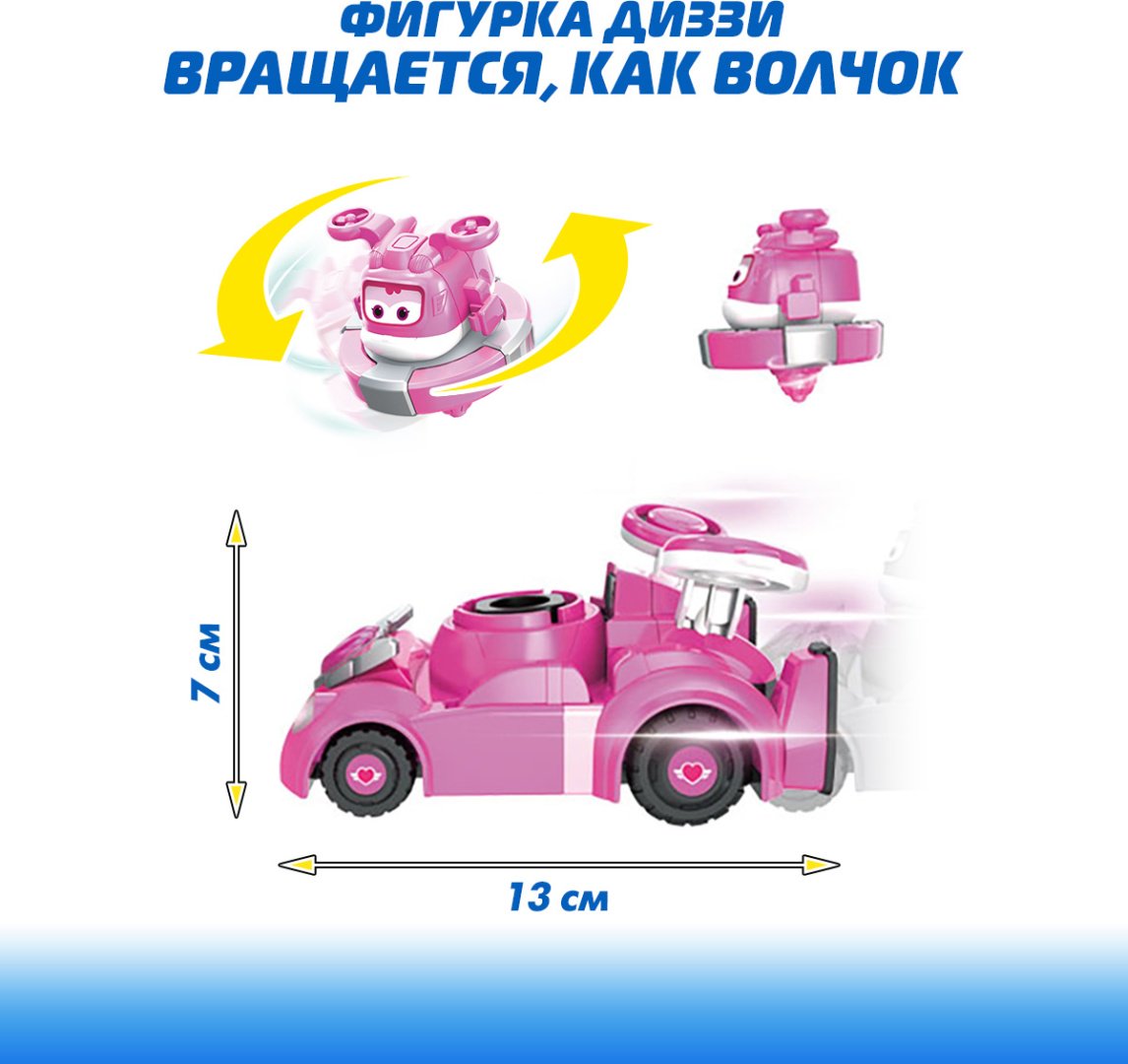 Машина Super Wings Диззи белый, розовый - ForteMarket Машина Super Wings Диззи белый, розовый купить,0
