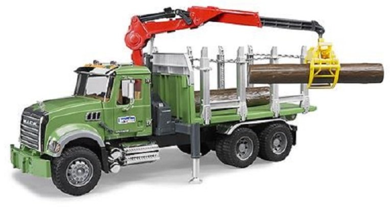 Спецтехника Bruder Лесовоз MACK зеленый купить,0