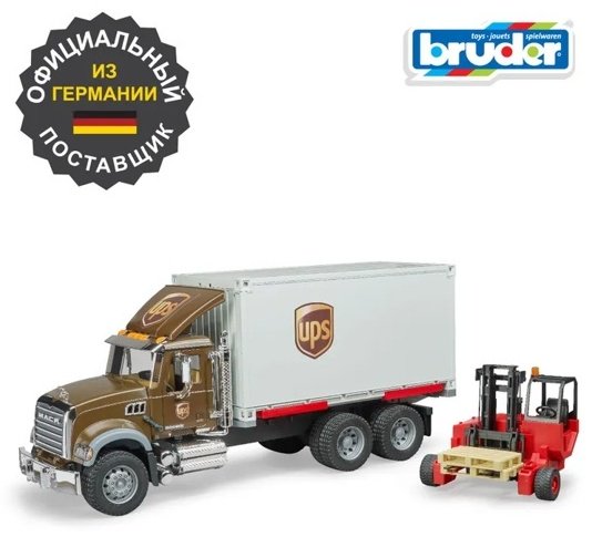 Спецтехника Bruder Mack фургон UPS коричневый