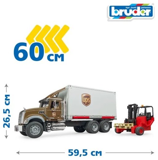 Спецтехника Bruder Mack фургон UPS коричневый - ForteMarket Спецтехника Bruder Mack фургон UPS коричневый купить,0