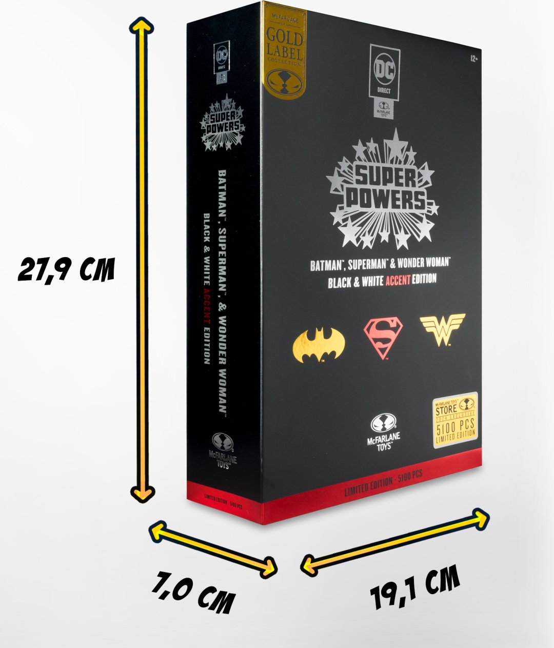 Фигурка McFarlane Супермен, Чудо-женщина, Бэтмен 13 см 3 шт