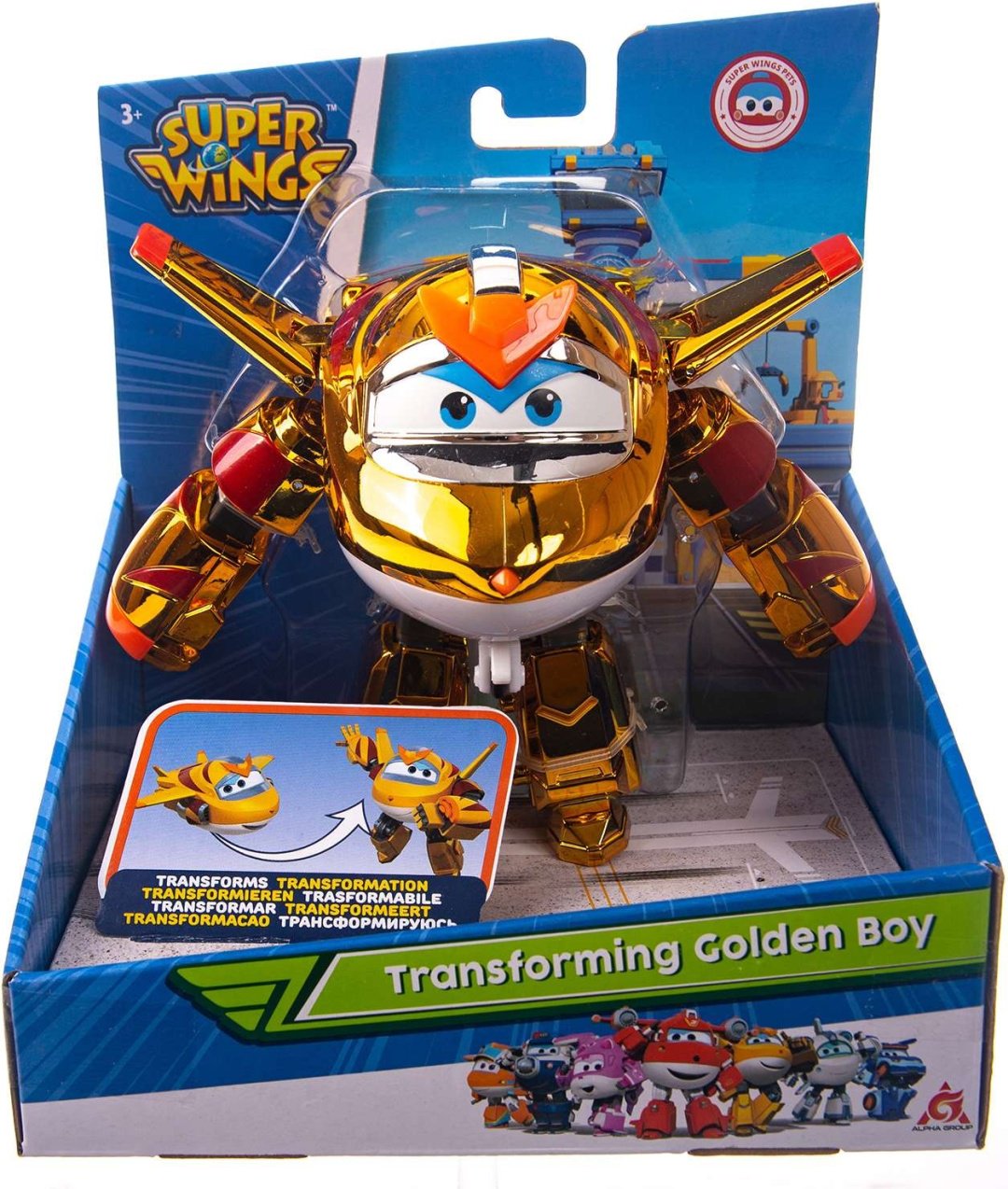 Трансформер Super Wings Голден бой, высота 13 см