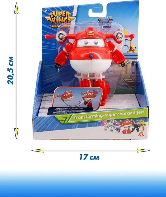 Трансформер Super Wings Трансформер Super Wings Супер Джет EU740283, высота 12 см купить,NaN