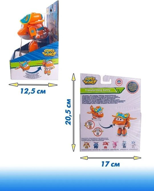 Трансформер Super Wings Трансформер Super Wings Супер Джет EU740283, высота 12 см купить,NaN
