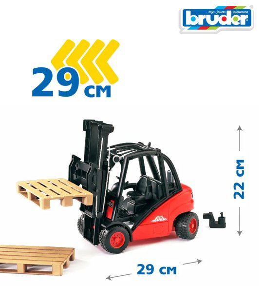 Спецтехника Bruder Погрузчик вилочный Linde H30D черный, красный купить,NaN