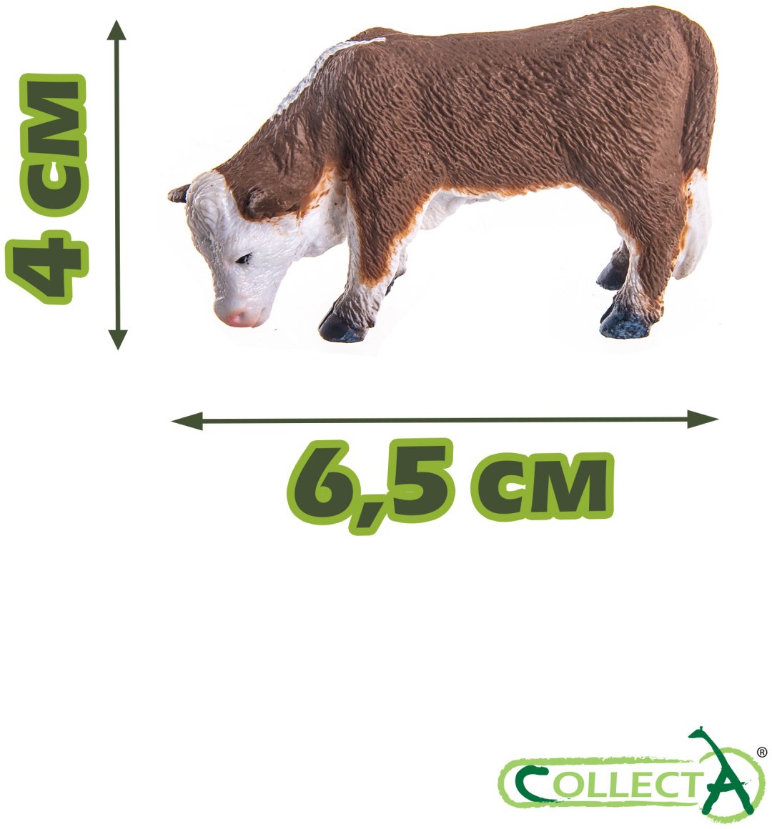 Фигурка Collecta Херефордский теленок 4 см 1 шт