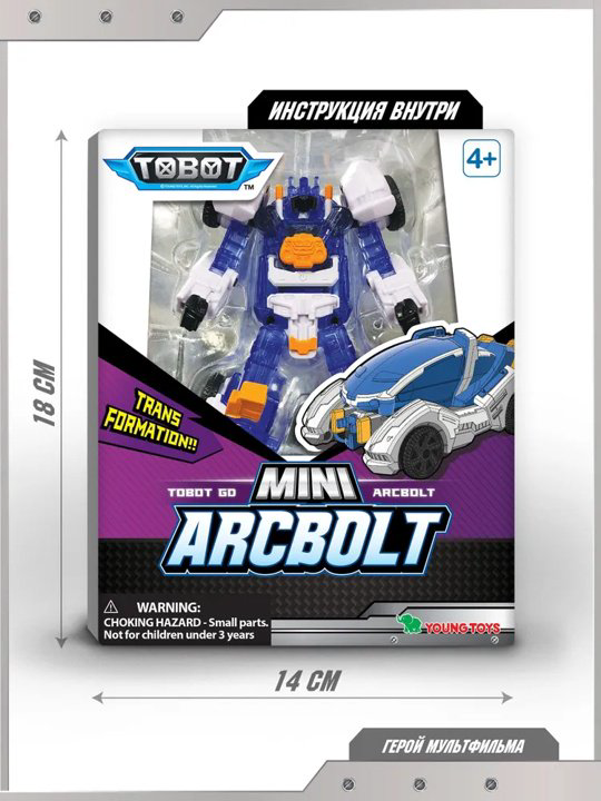 Трансформер Tobot Аркболт, высота 12 см купить,NaN
