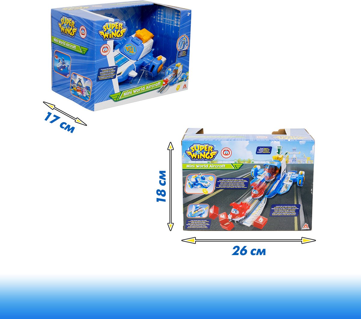 Трансформер Super Wings Мировой самолёт, высота 10 см