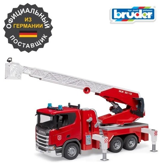 Пожарная машина Bruder Scania белый, красный