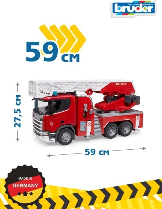 Пожарная машина Bruder Scania белый, красный купить,NaN