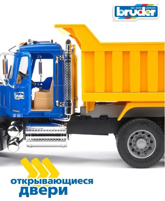 Грузовая MACK Granite синий, желтый