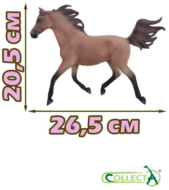 Фигурка Collecta Жеребец Полуарабский булано-саврасый 20.5 см 1 шт купить,NaN