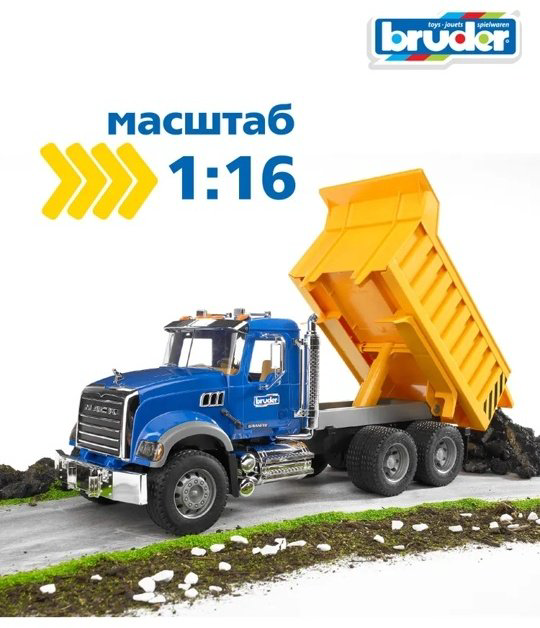 Грузовая MACK Granite синий, желтый купить,NaN