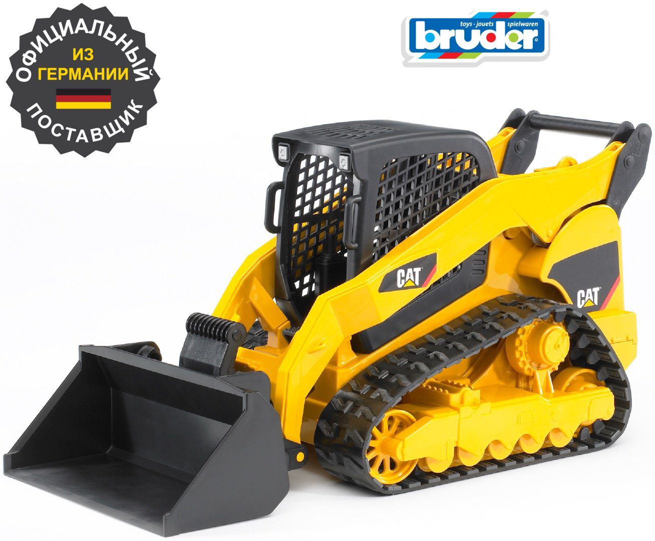 Спецтехника Bruder Мини-погрузчик CAT 02-136, Abs-пластик, желтый, черный