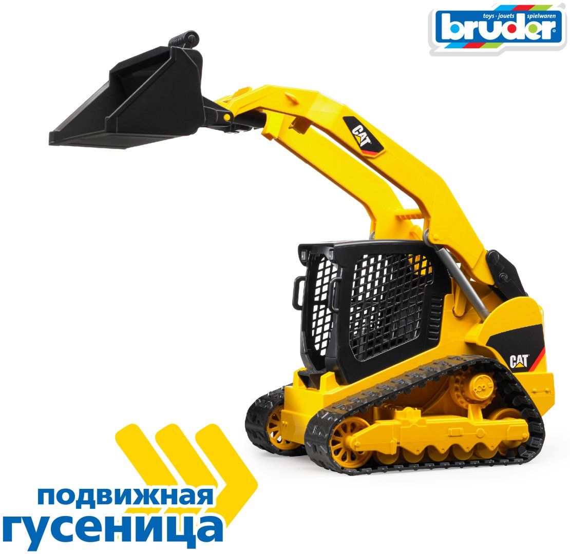 Спецтехника Bruder Мини-погрузчик CAT 02-136, Abs-пластик, желтый, черный