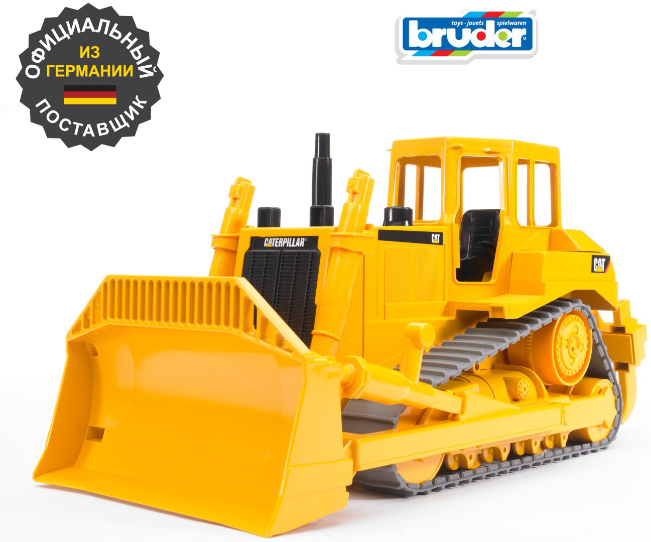 Спецтехника Bruder Бульдозер CAT 02-422, Abs-пластик, желтый, черный