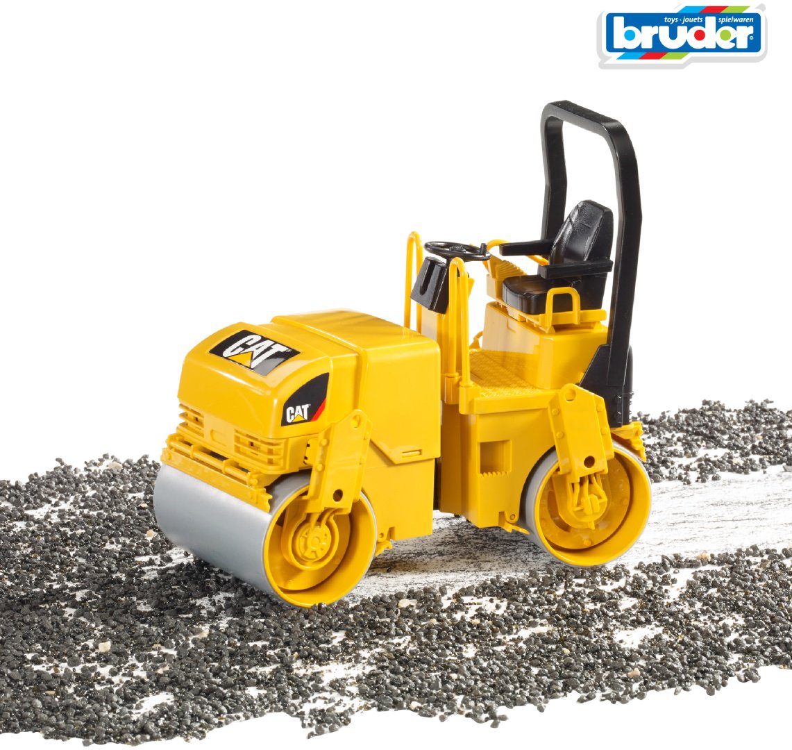 Спецтехника Bruder Каток CAT 02-433, Abs-пластик, желтый, черный