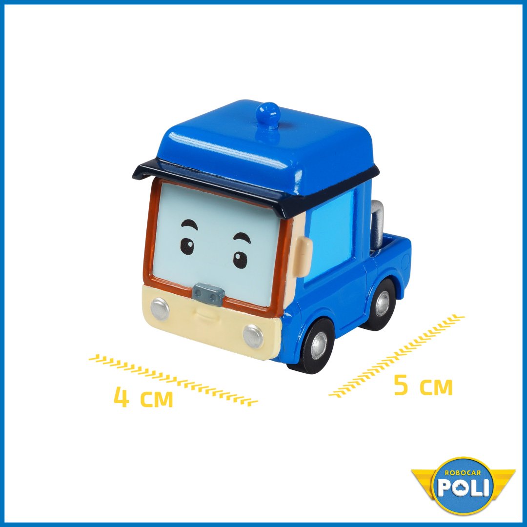 Машина Poli Robocar Бэнни 83254, металл, синий, голубой