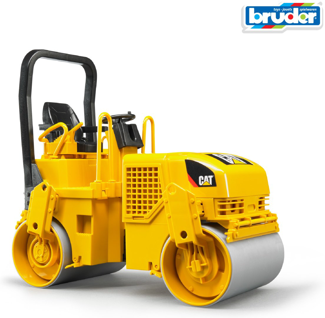 Спецтехника Bruder Каток CAT 02-433, Abs-пластик, желтый, черный купить,NaN