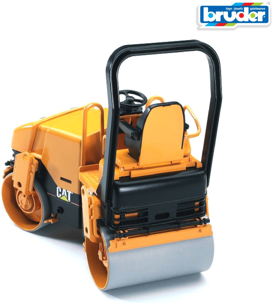 Спецтехника Bruder Каток CAT 02-433, Abs-пластик, желтый, черный