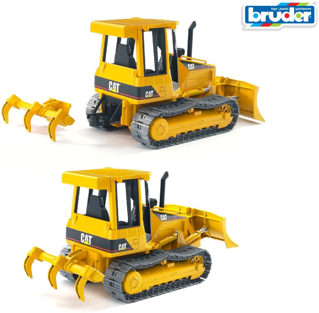 Спецтехника Bruder Бульдозер гусеничный CAT 02-443, Abs-пластик, желтый, черный