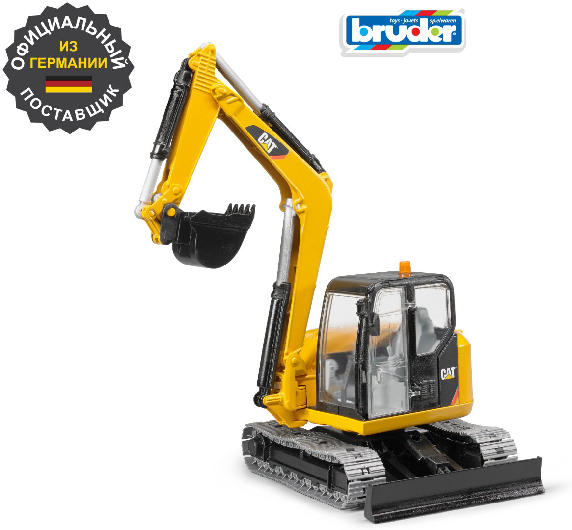 Спецтехника Bruder Экскаватор гусеничный CAT 02-456, Abs-пластик, желтый, черный