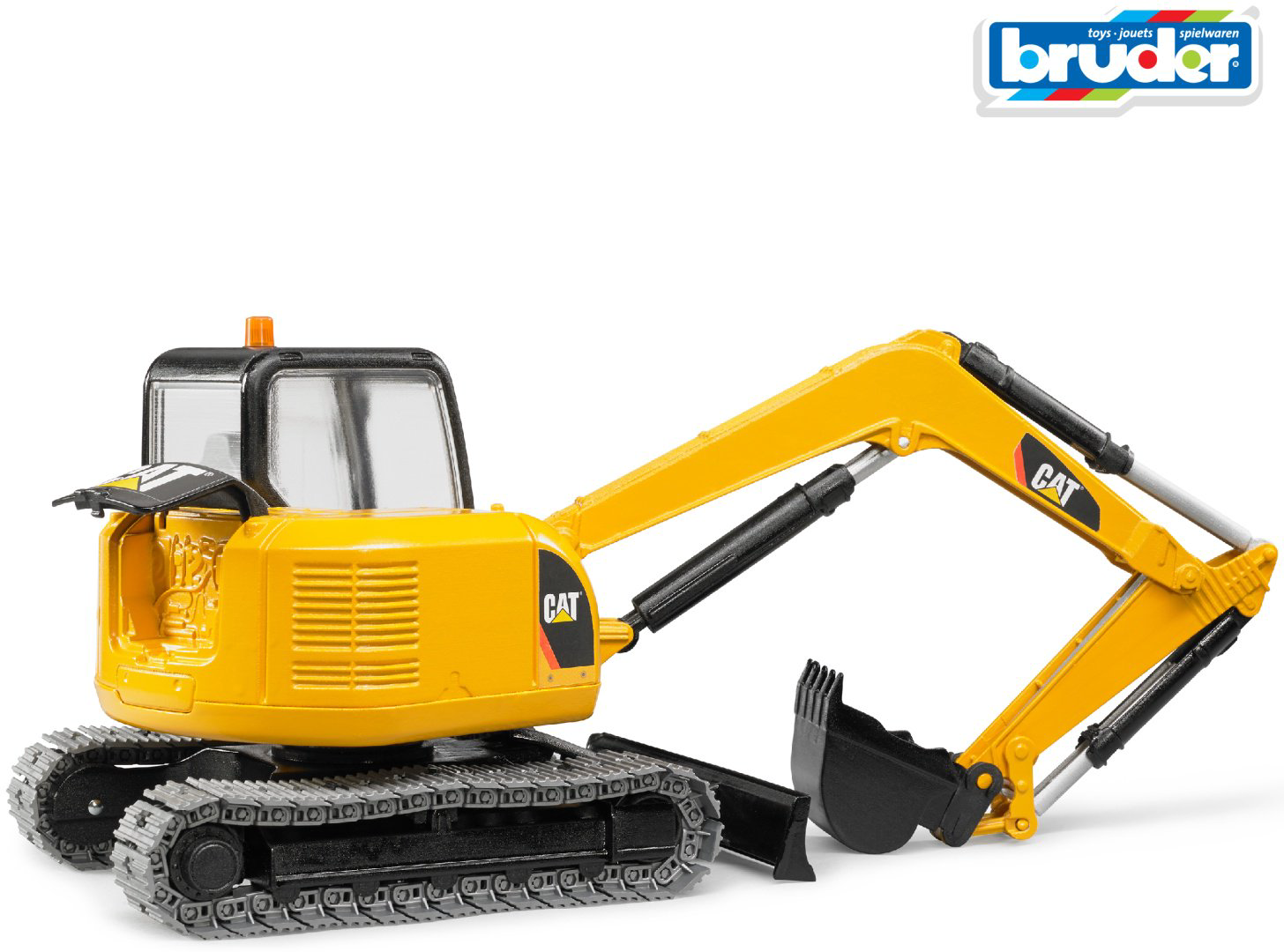 Спецтехника Bruder Экскаватор гусеничный CAT 02-456, Abs-пластик, желтый, черный купить,NaN