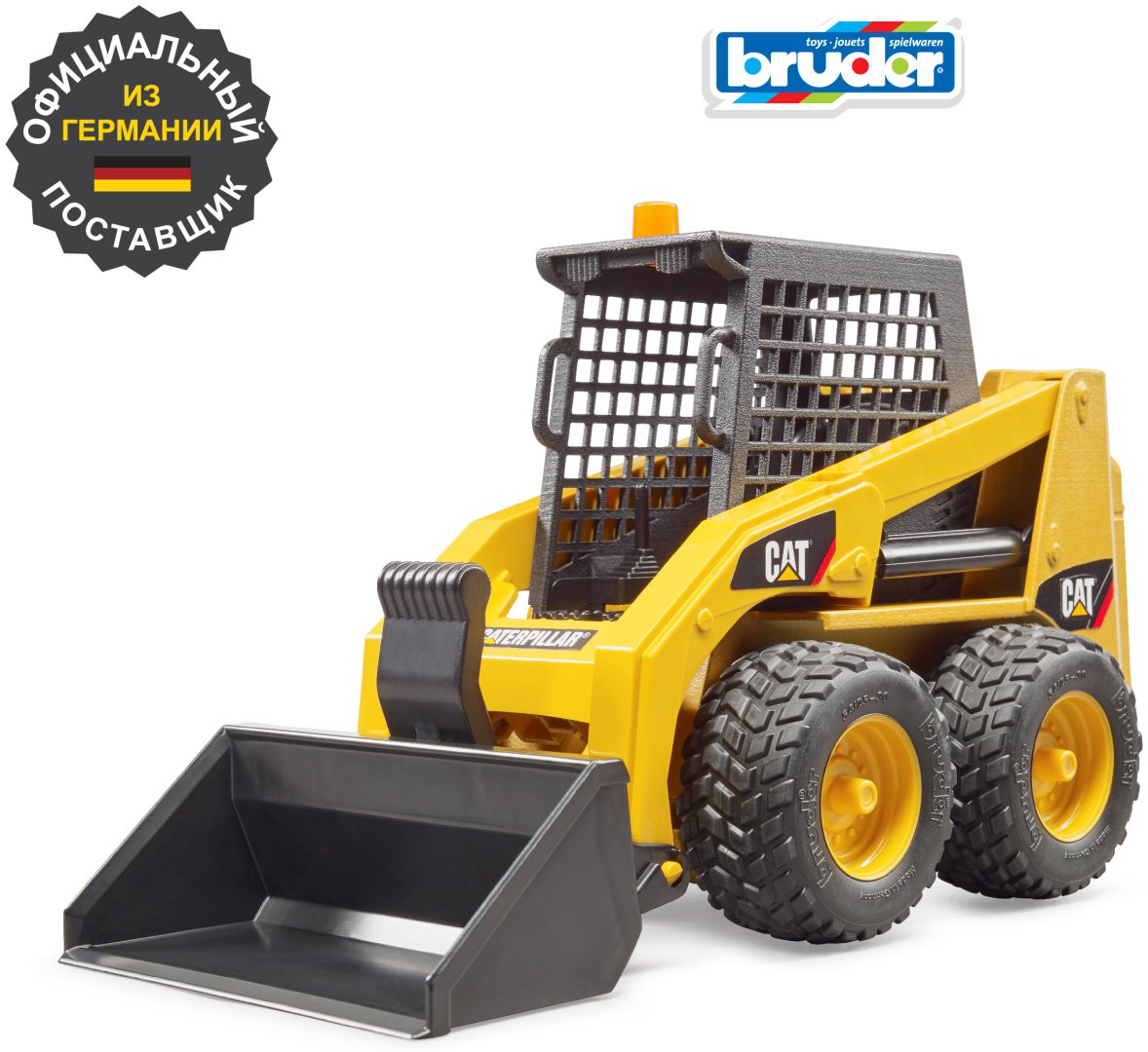 Спецтехника Bruder Мини погрузчик CAT 02-481, Abs-пластик, желтый, черный