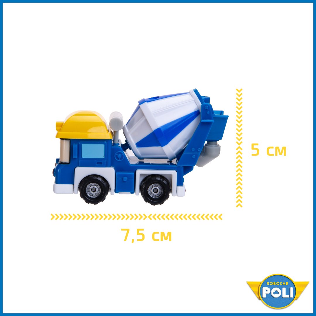Машина Poli Robocar Микки MRT-758, пластик, синий, белый