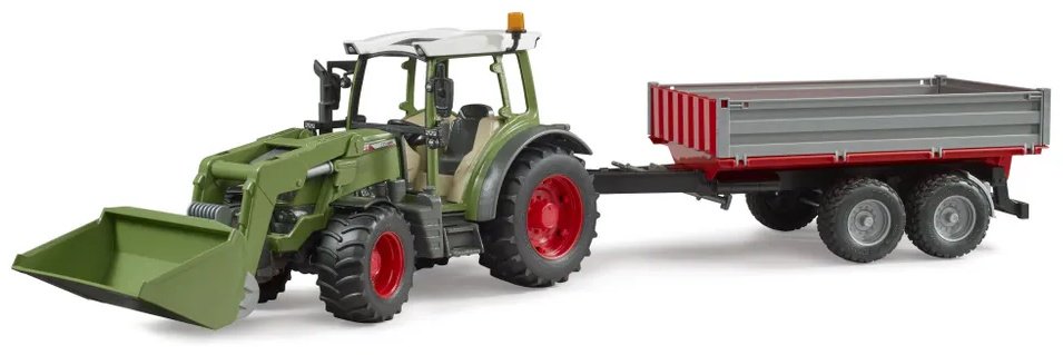 Спецтехника Bruder Трактор Fendt Vario 211 с прицепом и погрузчиком зеленый