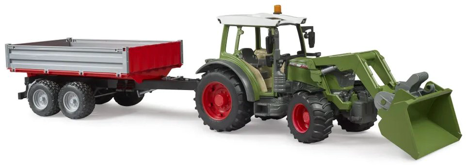Спецтехника Bruder Трактор Fendt Vario 211 с прицепом и погрузчиком зеленый купить,NaN
