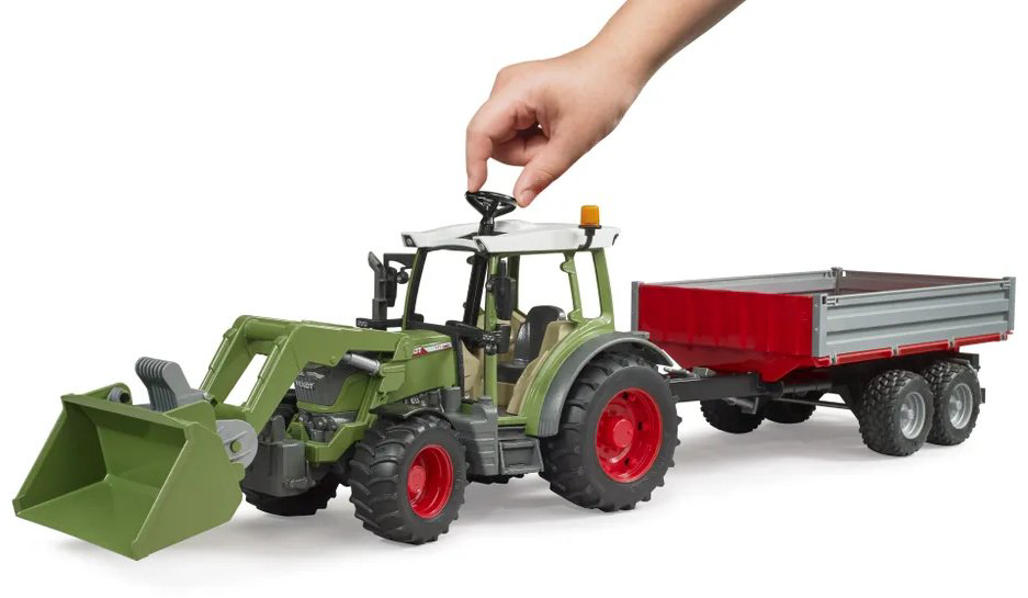 Спецтехника Bruder Трактор Fendt Vario 211 с прицепом и погрузчиком зеленый купить,NaN