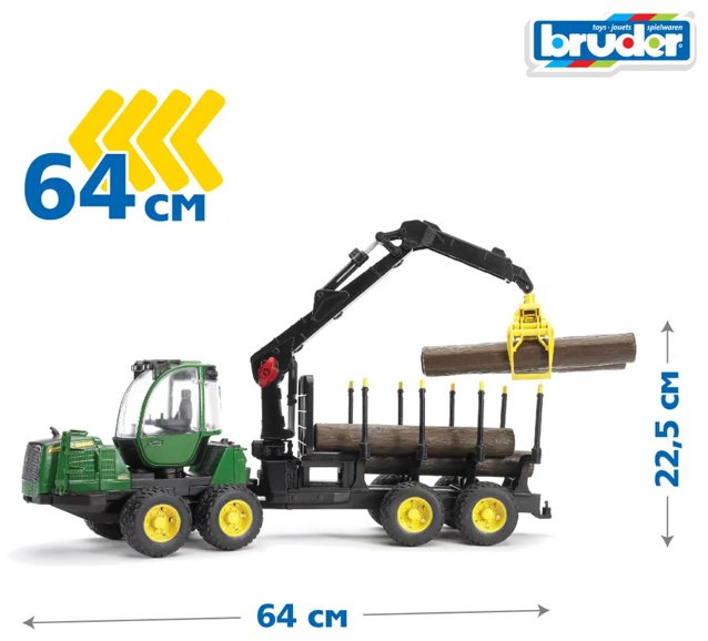 Трактор Bruder Трактор John Deere 1210E зеленый