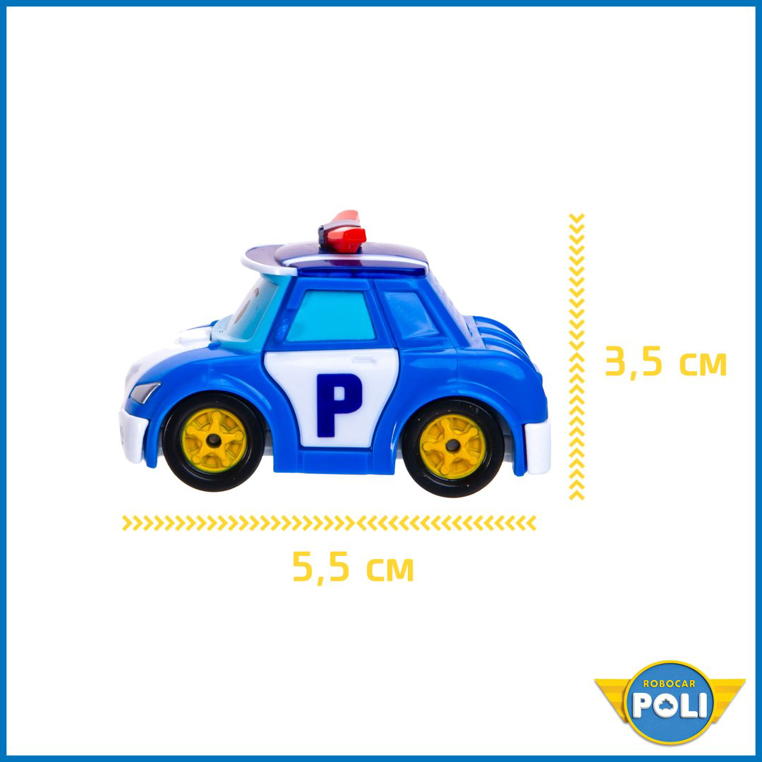 Машина Poli Robocar Поли MRT-751, пластик, синий, белый купить,NaN