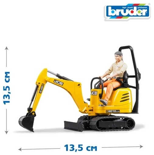 Спецтехника Bruder экскаватор JCB 8010 CTS желтый