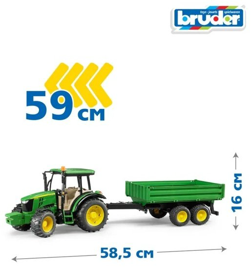 Трактор Bruder John Deere зеленый купить,NaN
