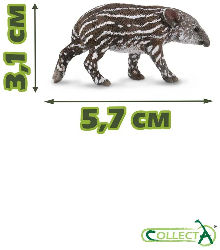 Фигурка Collecta Детеныш тапира Бэйрда, S 3.1 см 1 шт