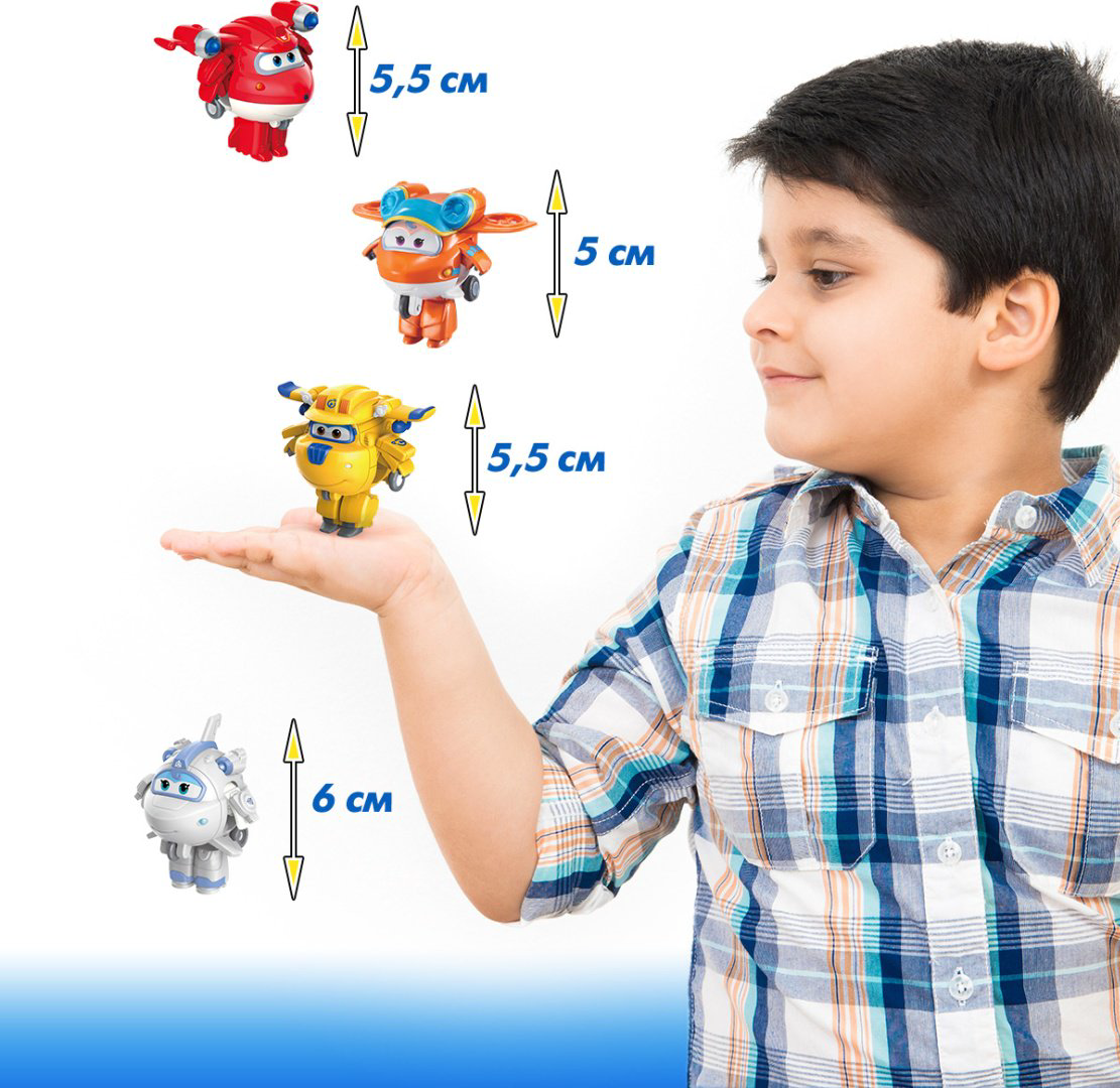 Трансформер Super Wings Джетт, Донни, Астра, Санни, высота 6 см купить,NaN