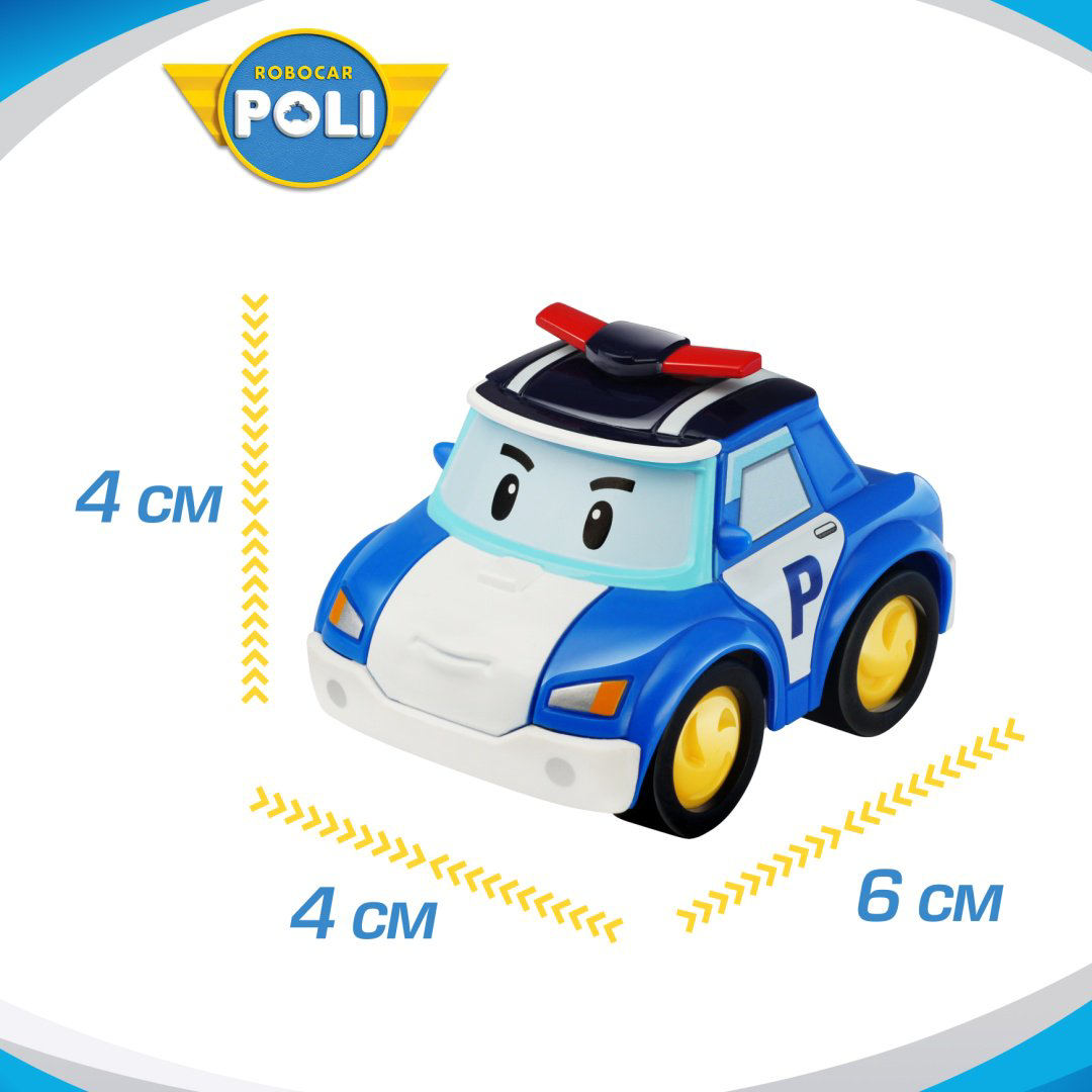 Машина Poli Robocar Поли MRT-0600, металл, синий, белый купить,NaN