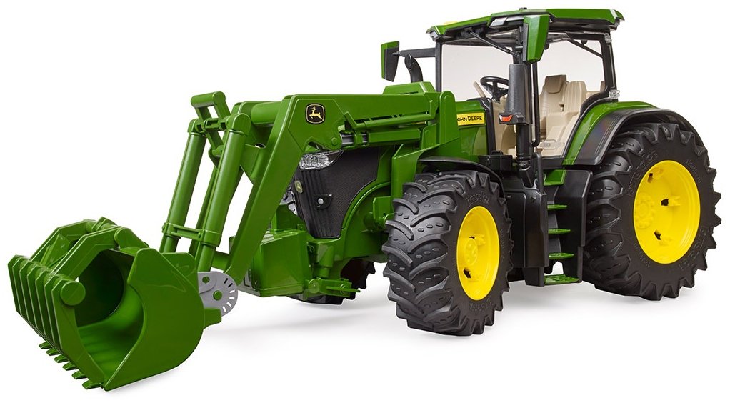 Трактор Bruder Трактор John Deere с фронтальным погрузчиком черный, зеленый