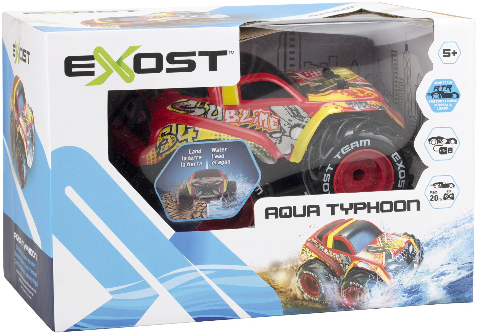 Машинка Аква Тайфун Амфибия на радиоуправлении EXOST 20207-23 купить,NaN