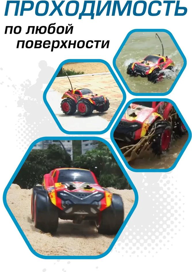 Машинка Аква Тайфун Амфибия на радиоуправлении EXOST 20207-23 купить,NaN