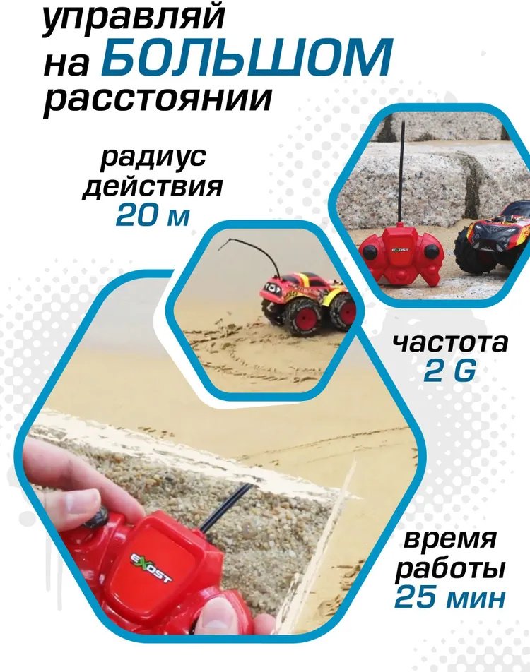 Машинка Аква Тайфун Амфибия на радиоуправлении EXOST 20207-23 купить,NaN