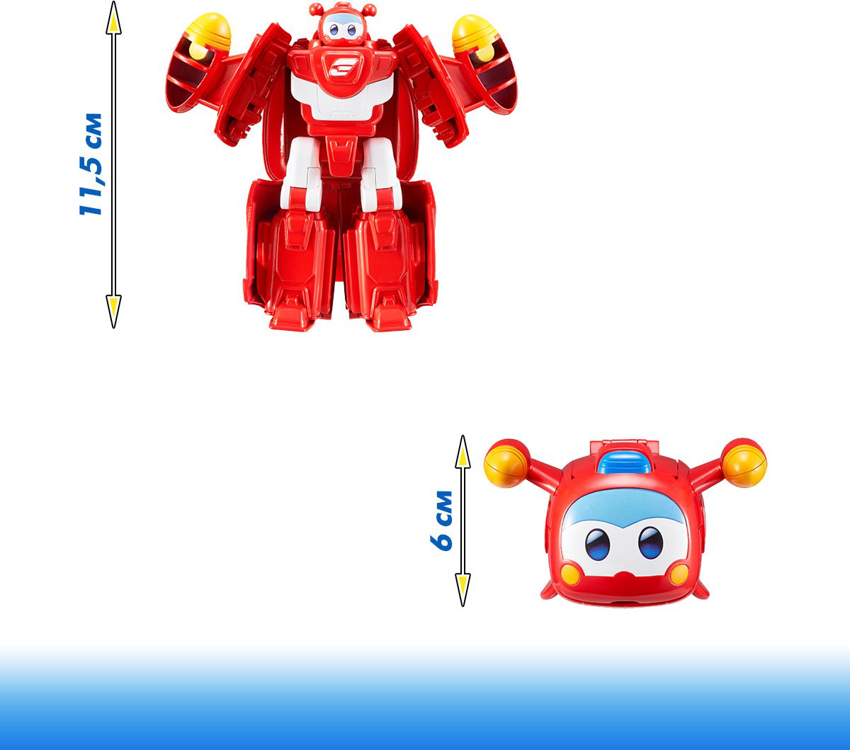 Трансформер Super Wings Джетт, высота 11.5 см купить,NaN