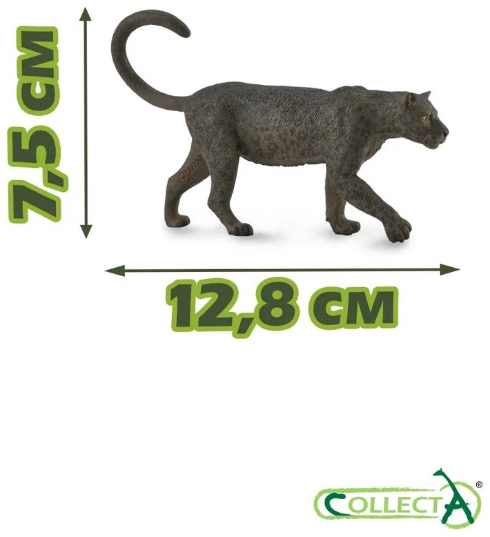 Фигурка Collecta Чёрный леопард, L 7.5 см 1 шт