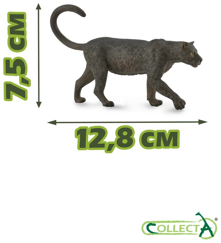 Фигурка Collecta Чёрный леопард, L 7.5 см 1 шт купить,NaN