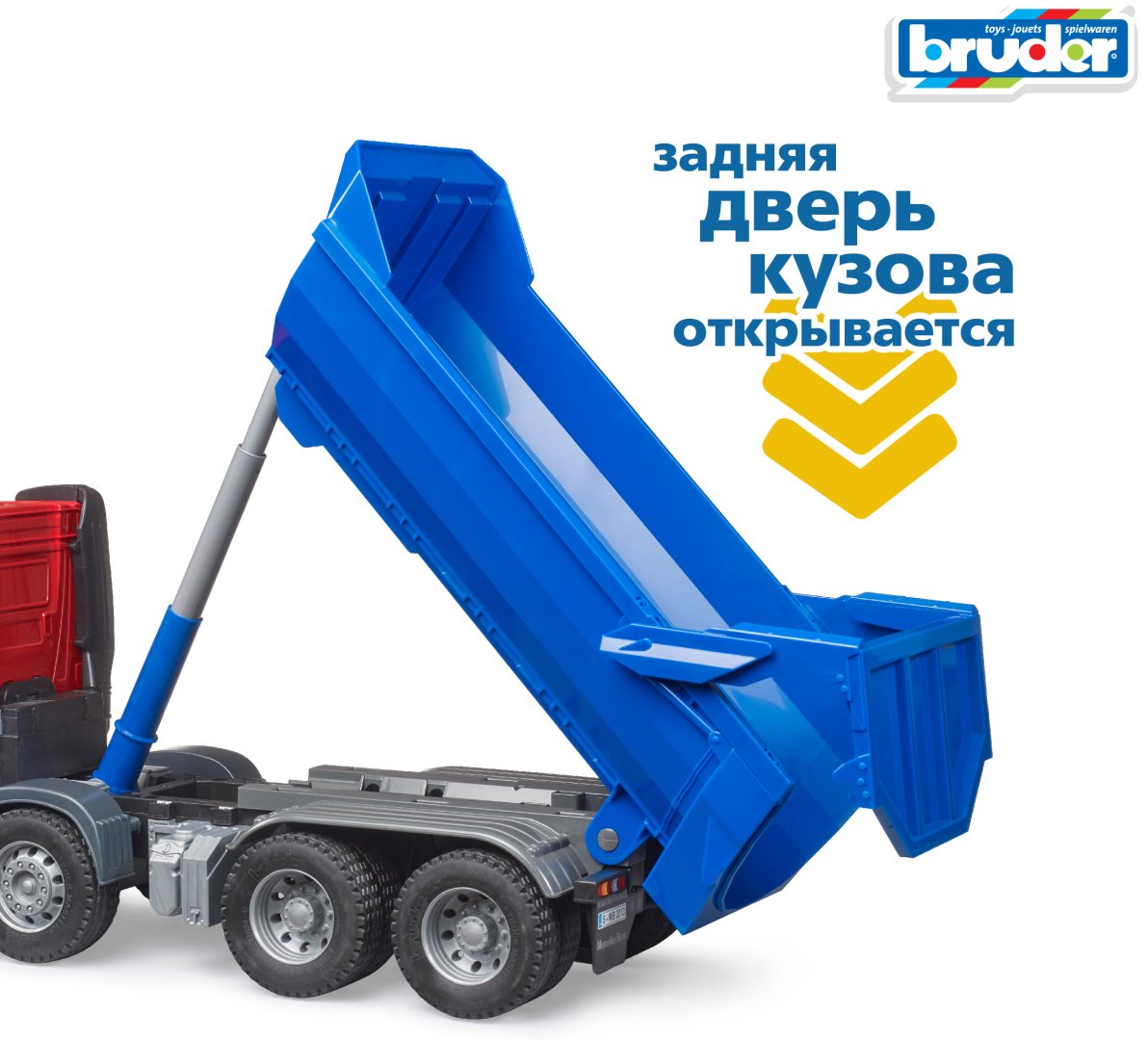 Грузовая Bruder Самосвал Mercedes 03-621, Abs-пластик, красный, синий