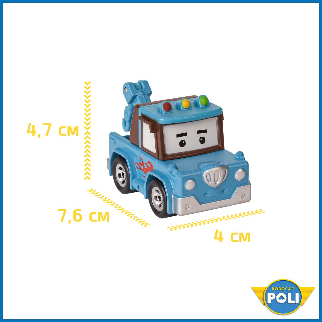 Машина Poli Robocar Спуки MRT-0611, металл, голубой, белый купить,NaN